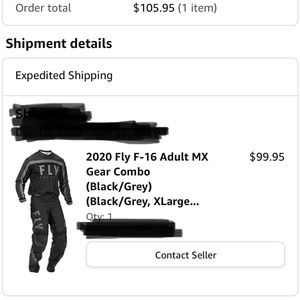 Fly F-16 Adult MX Gear Combo (Black/Grey) (Black/Grey, XLarge...